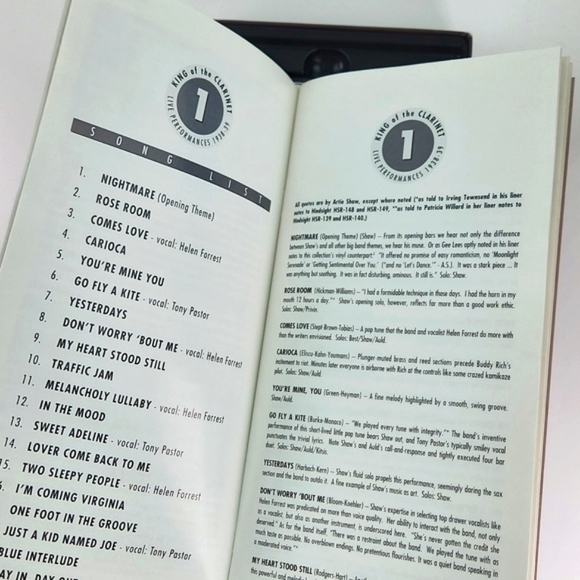 Artie Shaw, King of the clarinet 1938-39 3 cassette set mint condition Box set - Picture 8 of 13